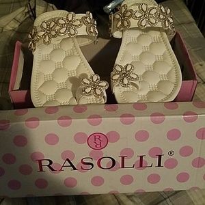 Rasolli Womens Rena Comfort Slide Sandals Size 8.5